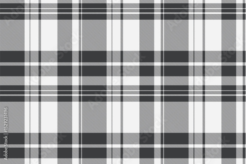 Veil textile pattern seamless, adorable vector check tartan. Random texture plaid fabric background in white and grey colors.