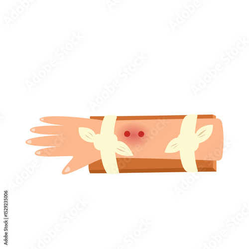 poisonous snake bite concept. vector illustration
