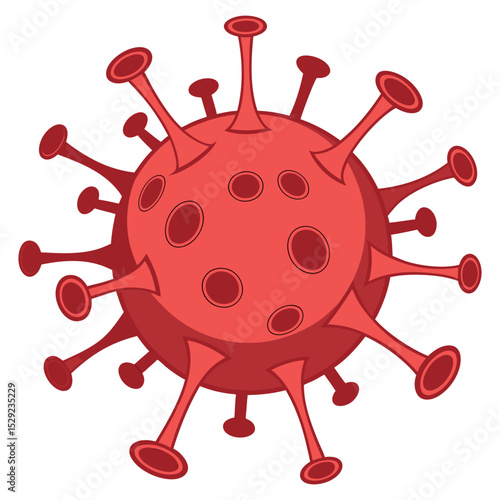 Stylized COVID symbol in vector format for use in medical posters, websites, and educational materials.