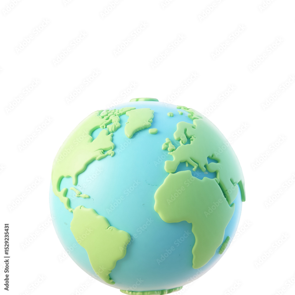 Naklejka premium Cute earth day cartoon character holding heart