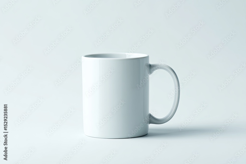Blank White Mug On Light Background Blank White Mug On Light Background