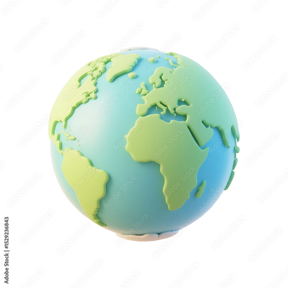 Naklejka premium Cute earth day cartoon character holding heart