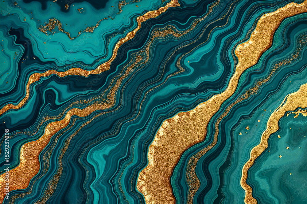 Black and teal colour liquid abstract marble texture design face three Black and teal colour liquid abstract marble texture design face three