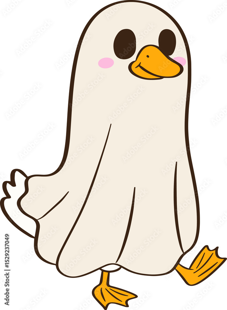 Fototapeta premium Ghost goose Halloween costume