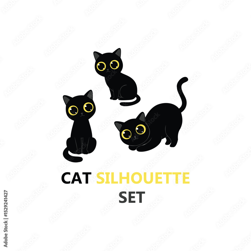 Fototapeta premium set of funny cats