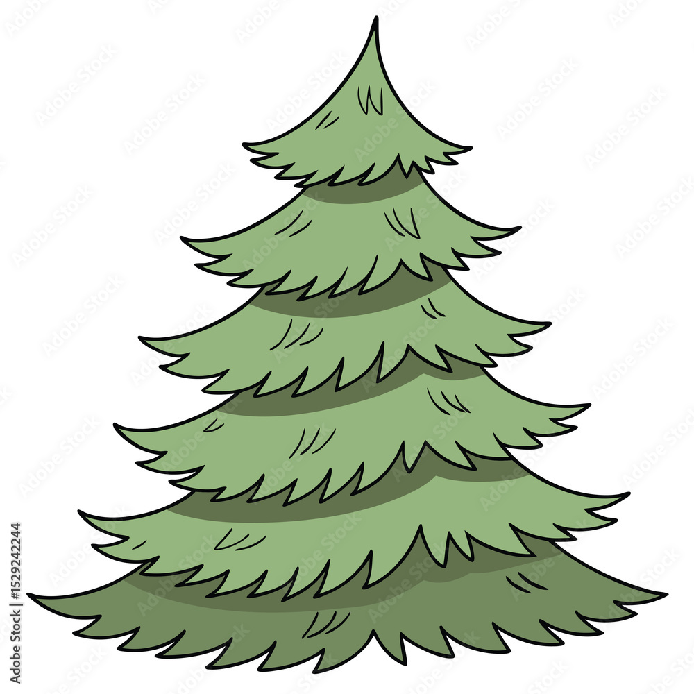 Cartoon Pine Tree Illustration Cartoon Pine Tree Illustration
