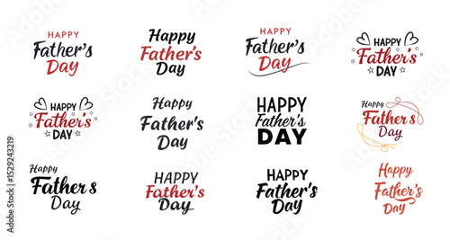 Happy Fathers Day vector text banner illustration. Happy Fathers Day typography vector logo. Happy Fathers Day  design, background graphic. cards, social media and poster designs.