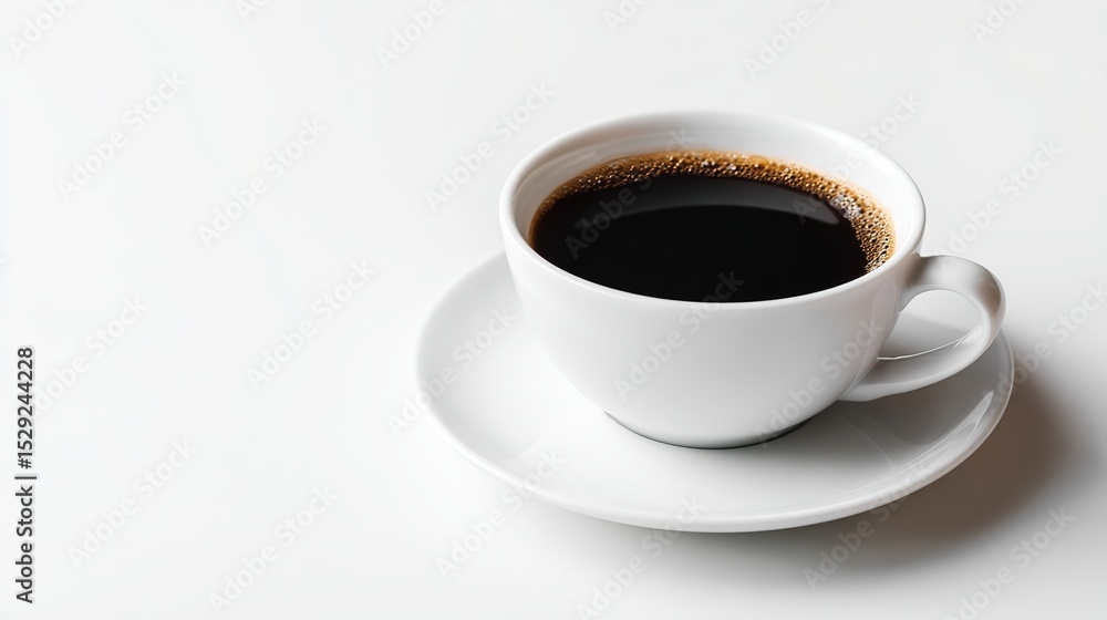 Black coffee in a white cup, a moment of pure simplicity and calm.
Black coffee in a white cup, a moment of pure simplicity and calm.