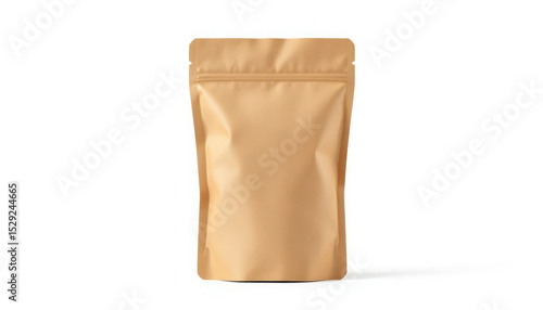Kraft Paper Stand Up Pouch Packaging Design, Mockup, and Template