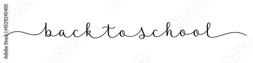 BACK TO SCHOOL black vector brush calligraphy banner
