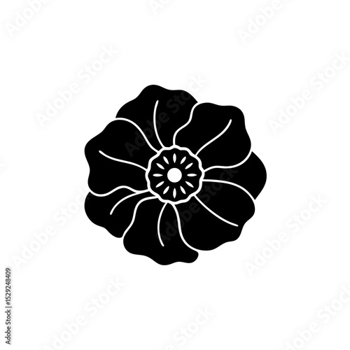 creative details poppy icon Vector Illustration	
