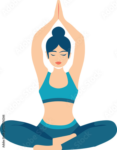 DONNA YOGA VETTORIALE EDITABILE 