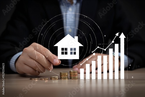 Growing Real Estate Investment: A Visual Representation of Savings and Property Value Appreciation