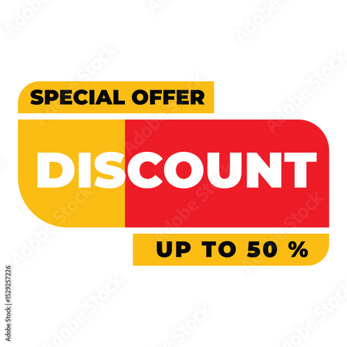 Special Offer Discount Up to 50% design  perfect for promos!