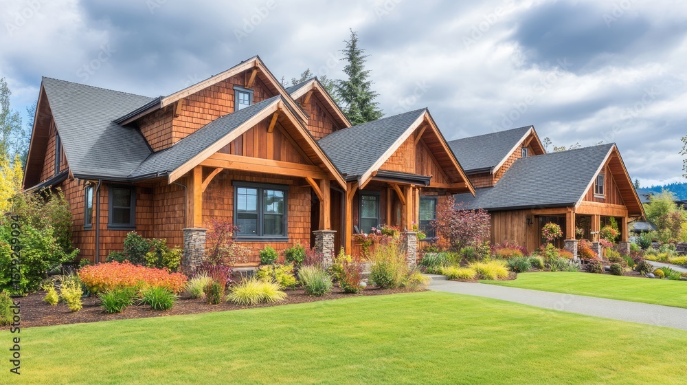 Semi-gloss wood stain finish on eaves with titanium nano coat to resist dust and moisture Semi-gloss wood stain finish on eaves with titanium nano coat to resist dust and moisture