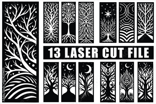 Nature Wall Art Laser Cut Design

