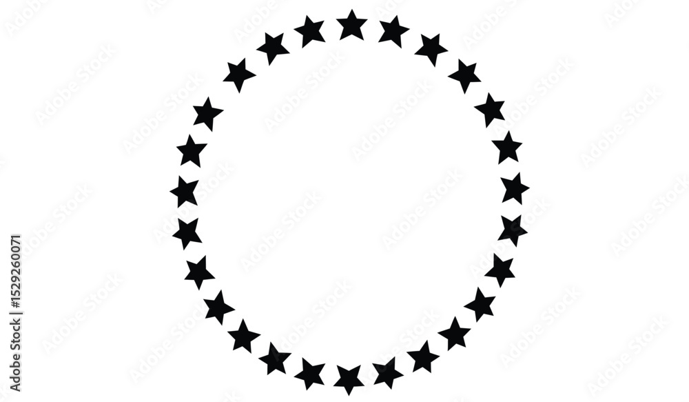Stars in circle icon vector illustration graphic design round stars isolated on white background Stars in circle icon vector illustration graphic design round stars isolated on white background