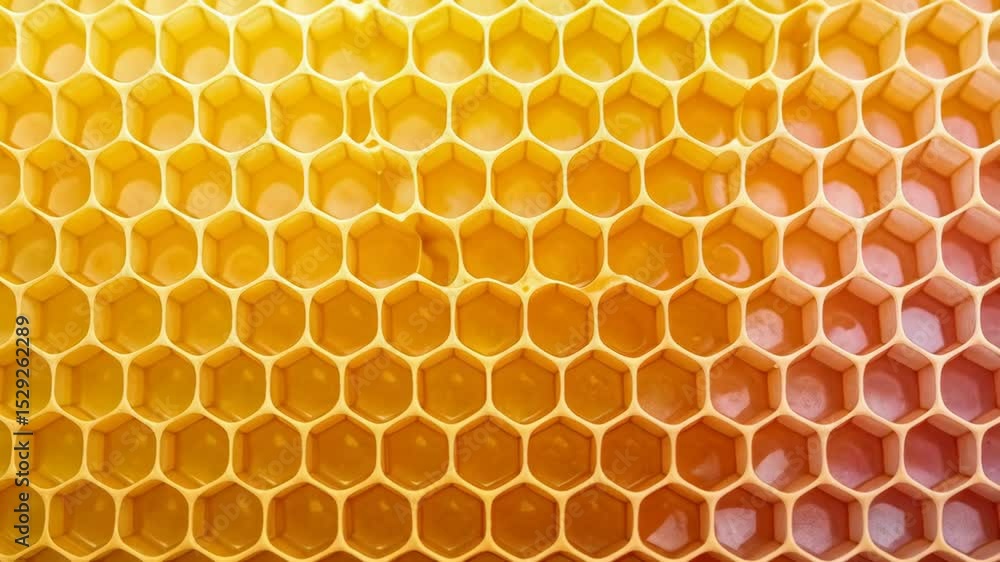 Honeycomb filled with organic honey in golden yellow cells arranged in geometrical pattern, texture closeup of sweet organic nectar Honeycomb filled with organic honey in golden yellow cells arranged in geometrical pattern, texture closeup of sweet organic nectar