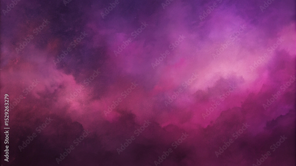 Obraz premium Vibrant Purple and Pink Watercolor Cloud Texture for Abstract Backgrounds