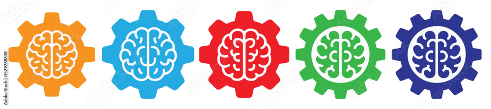 AI Brain Gear Icon Set Vector – Artificial Intelligence, Machine Learning, Innovation, and Idea Symbols. Transparent Background AI Brain Gear Icon Set Vector – Artificial Intelligence, Machine Learning, Innovation, and Idea Symbols. Transparent Background