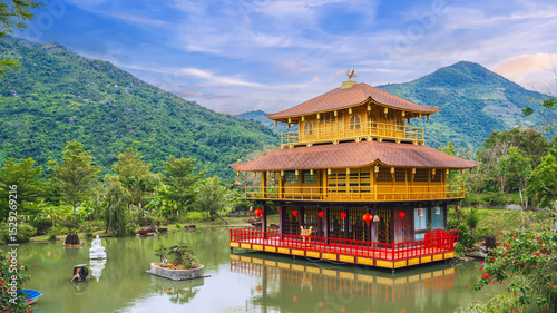 Wallpaper Mural Ngoc Son Pagoda Buddhist temple standing on the water in Nha Trang, Vietnam. Torontodigital.ca