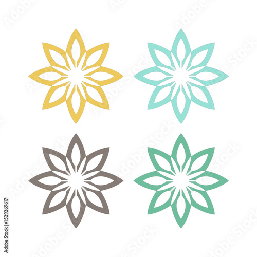 Natural Mandala Ayurveda Resort Sign Symbol Logo
