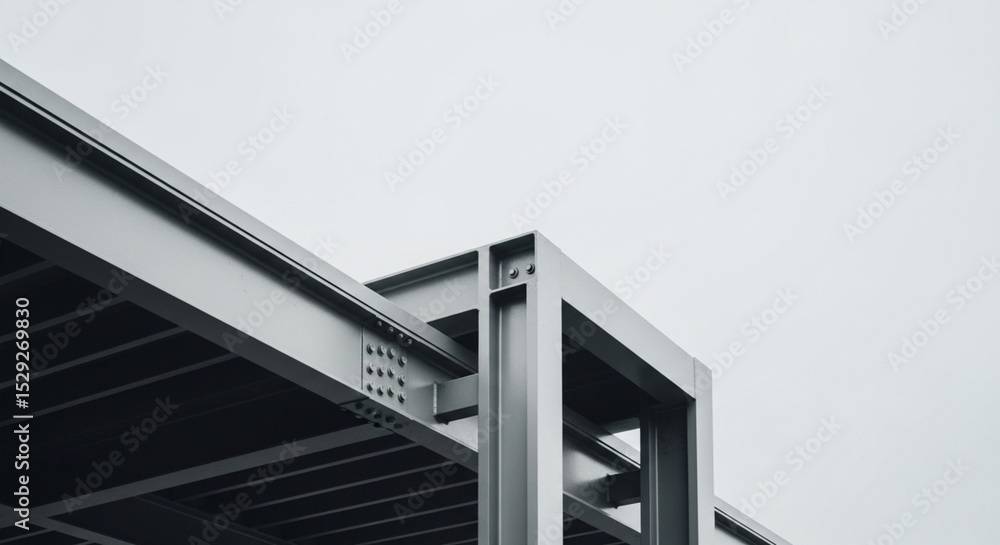 Naklejka premium Abstract steel structure architecture 