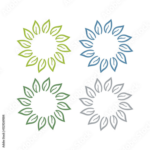 Wallpaper Mural NATURAL PRODUCT LEAVES IN CIRCLE SIGN SYMBOL LOGO
 Torontodigital.ca