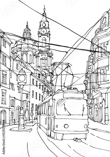 tram in lisbon portugal city