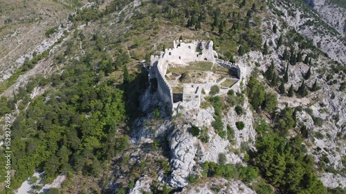 Fortress of Herceg Stjepan Vukcic Kosaca in Blagaj. Aerial view