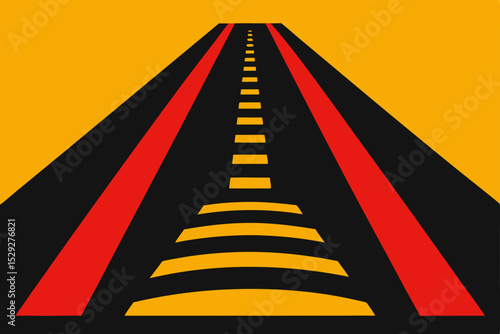 Abstract Road to Success  Asphalt, Lines, and the Journey Ahead
