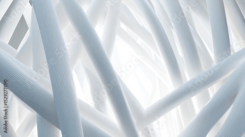 Abstract White Geometric Structures