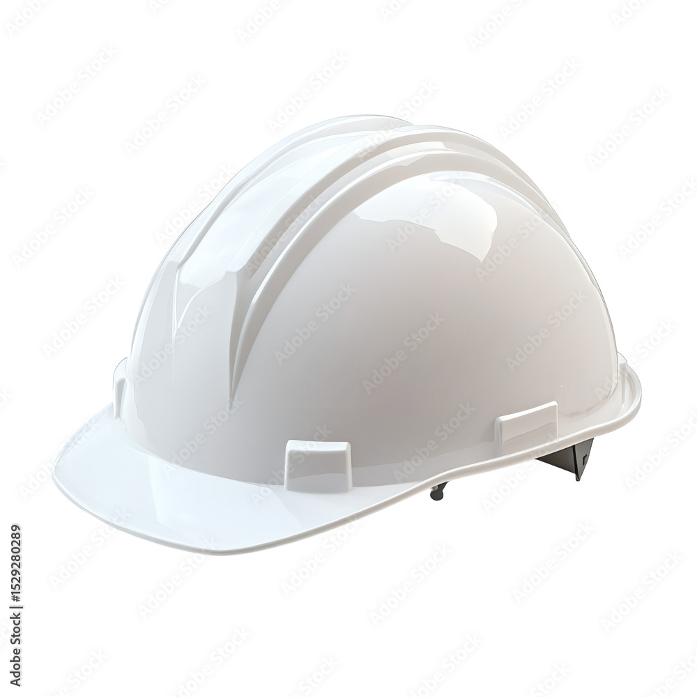 Fototapeta premium Essential White Safety Helmet Head Protection for Construction and Industrial Workers