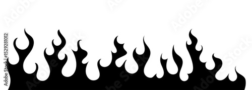Tribal flame silhouette motorcycle and car decal. vector graphic