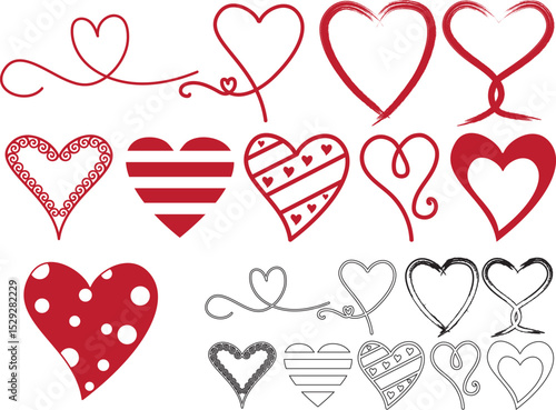 heart love romance passion amour red vector illustration
