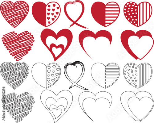 heart love romance passion amour red vector illustration
