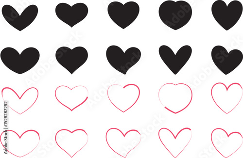 heart love romance passion amour red vector illustration
