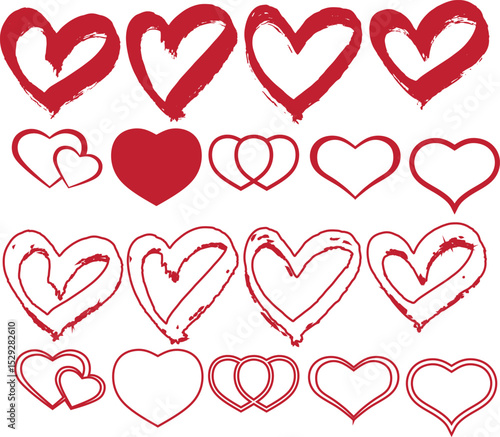 heart love romance passion amour red vector illustration
