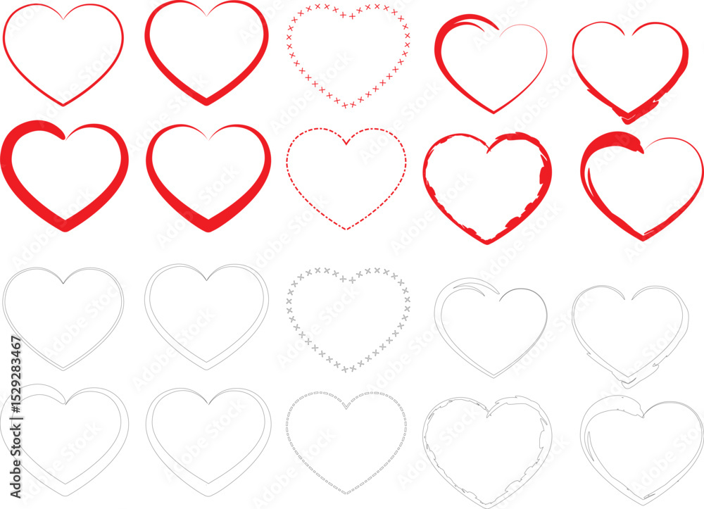 Set of Hand drawn hearts vector, Heart illustration bundle, Valentine's Day Heart Cricut Silhouette
Set of Hand drawn hearts vector, Heart illustration bundle, Valentine's Day Heart Cricut Silhouette