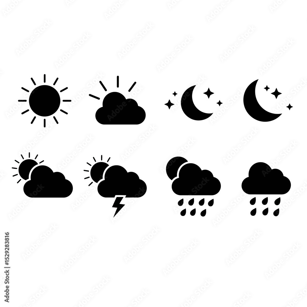 weather forecast icon set weather forecast icon set