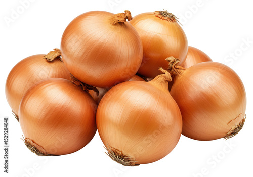 Wallpaper Mural A close-up view of a pile of fresh, shiny onions, showcasing their smooth texture and natural color Torontodigital.ca