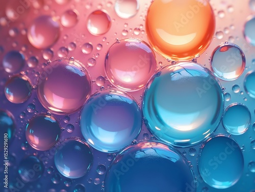 AI generated Abstract water bubbles colorful background design images