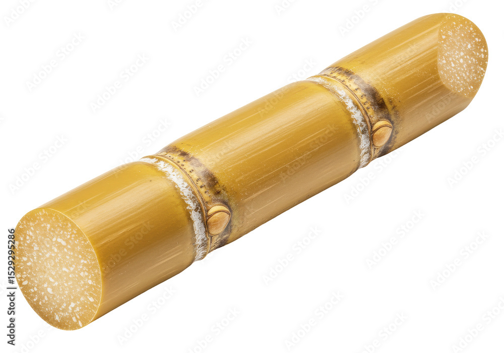 Fototapeta premium Close-up of a bamboo stick showing its smooth surface and natural colors, ideal for nature-themed projects