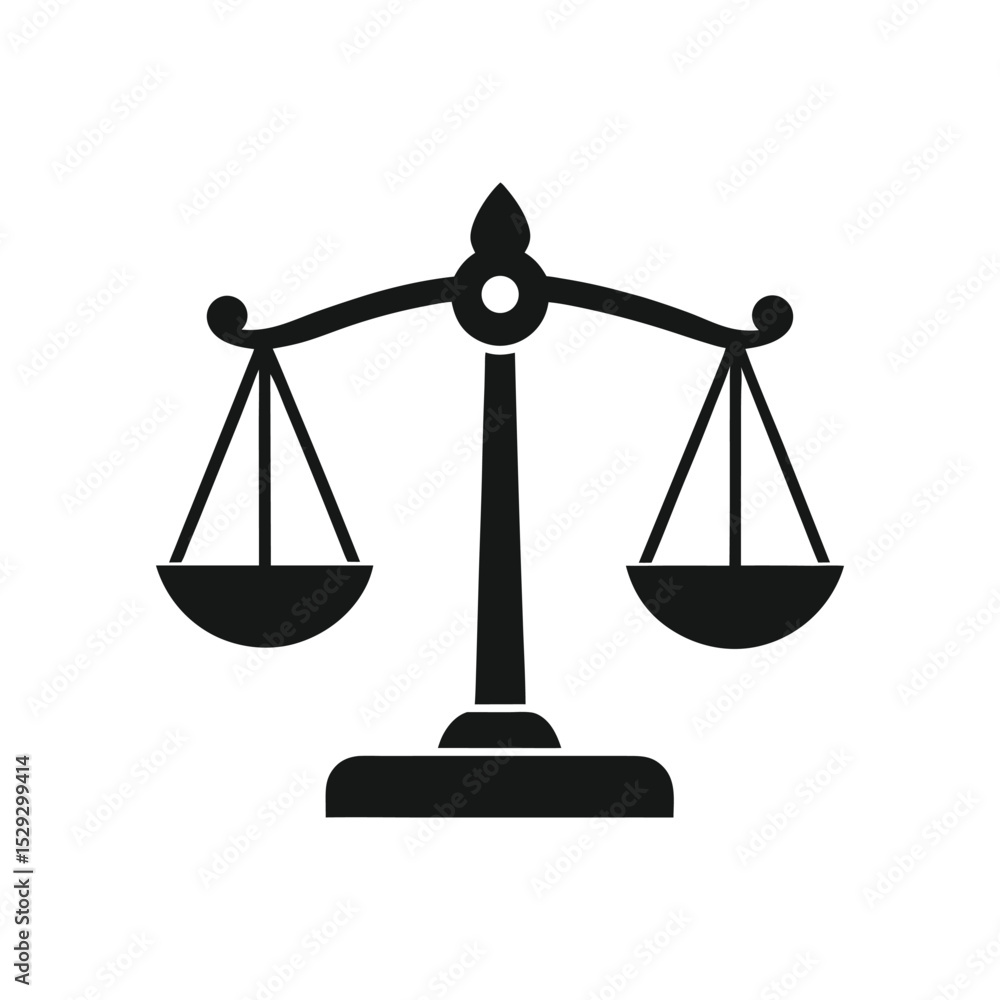 Scales of Justice Isolated on White Background – Legal and Law Symbol Scales of Justice Isolated on White Background – Legal and Law Symbol