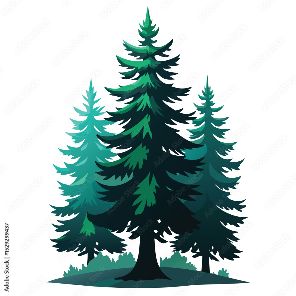 vector illustration of a christmas tree vector illustration of a christmas tree
