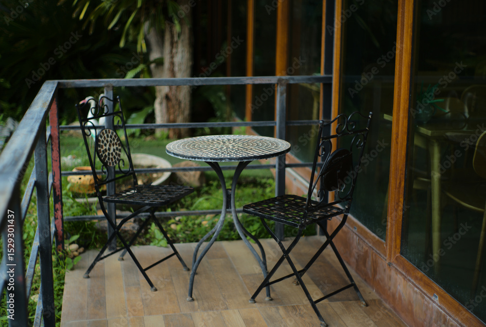 Fototapeta premium dining table in a restaurant