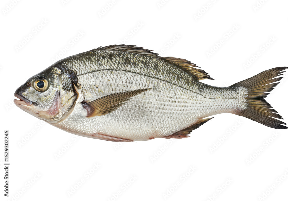 Freshwater fish swimming in a clear lake, surrounded by aquatic plants and sunlight Freshwater fish swimming in a clear lake, surrounded by aquatic plants and sunlight