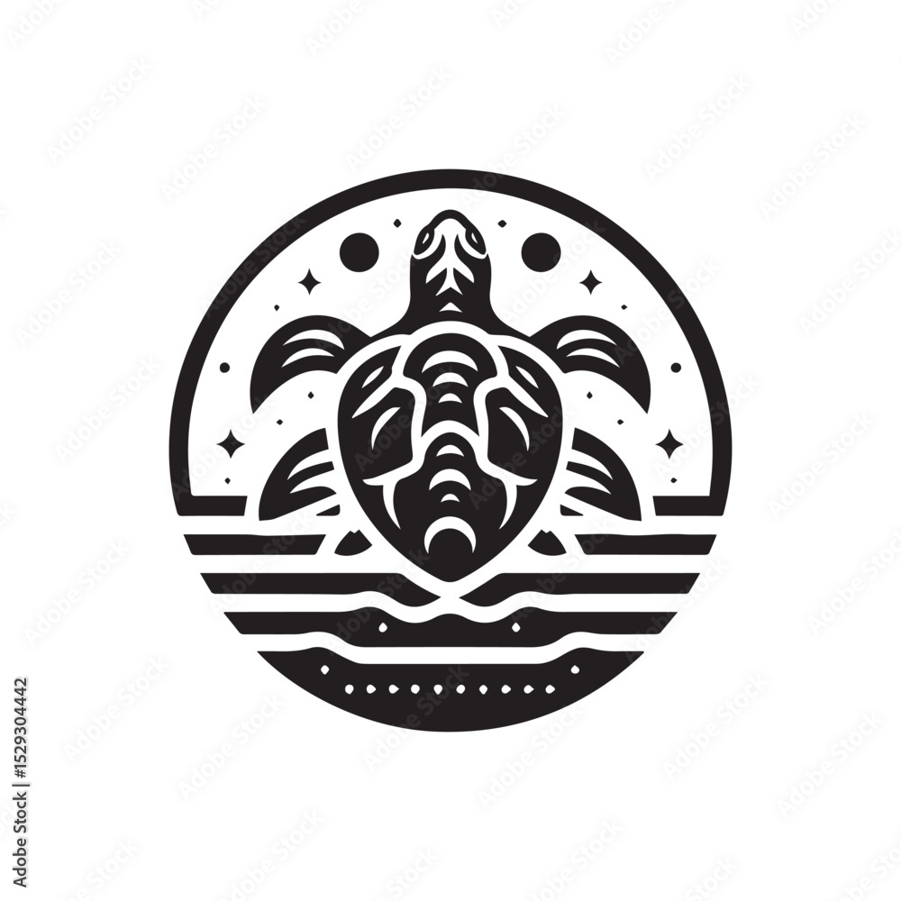 turtle logo, editable vector image turtle logo, editable vector image