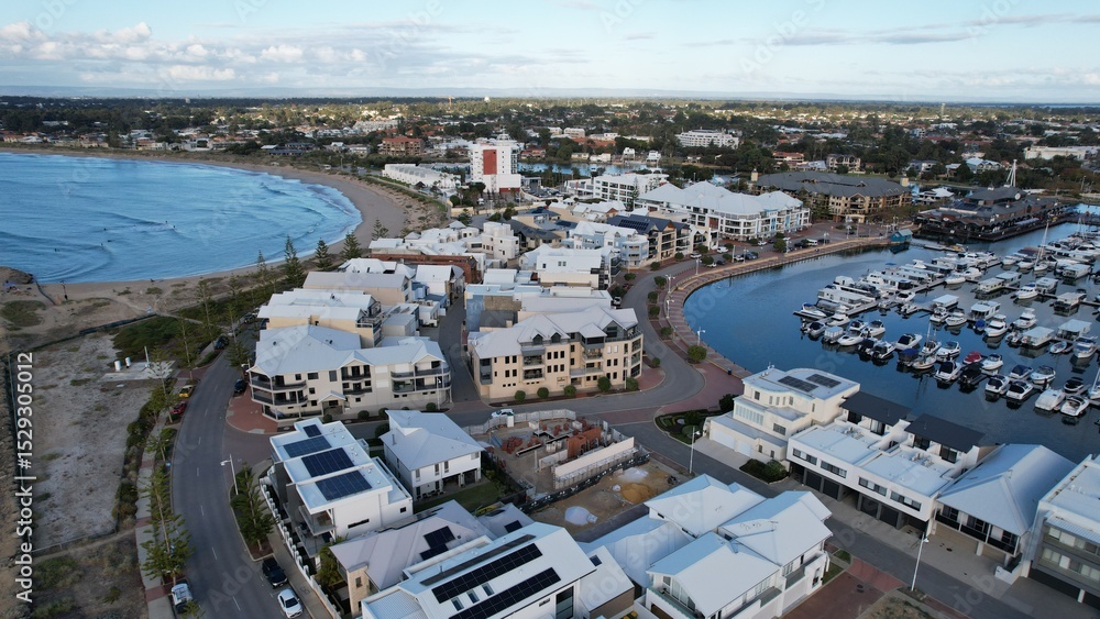 Fototapeta premium Mandurah, Australia – May 31, 2025: The Coastal Marina Town of Mandurah