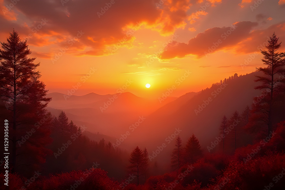 sunset in the mountains sunset in the mountains